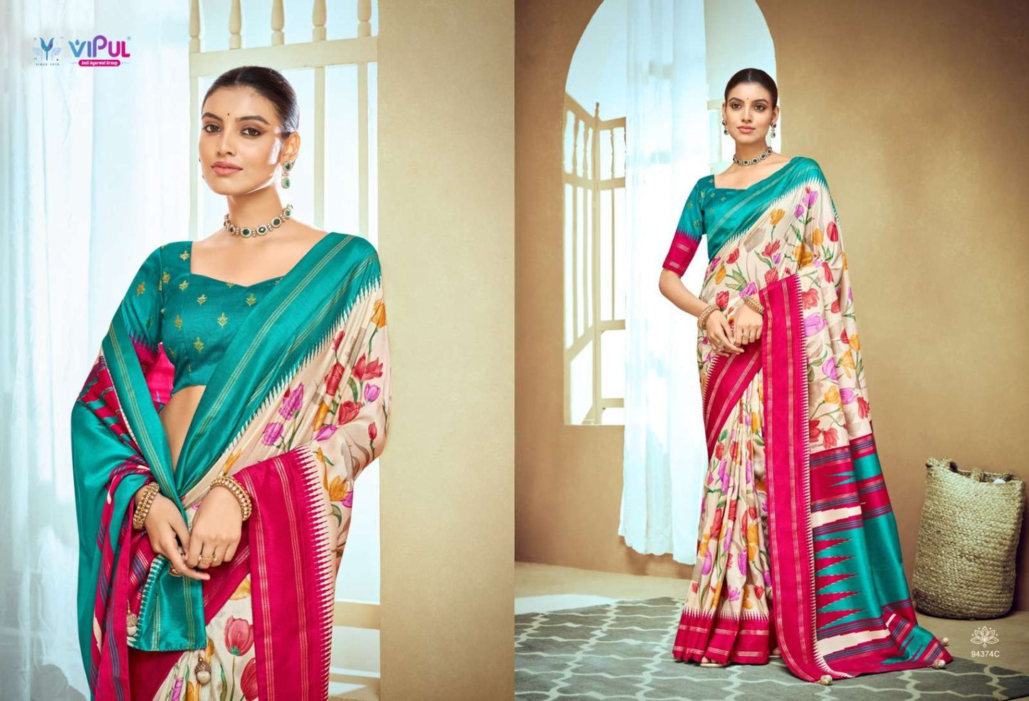 Vipul Fashion Aroma Silk Plus Vol 19 94374 Colors Soft Silk Saree