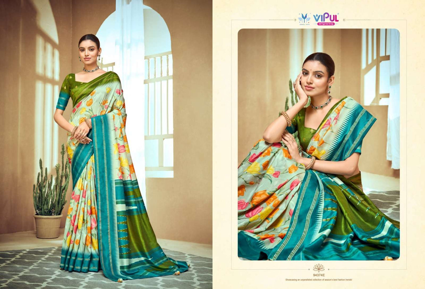 Vipul Fashion Aroma Silk Plus Vol 19 94374 Colors Soft Silk Saree