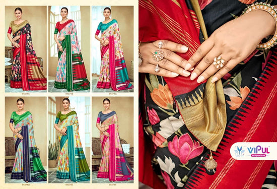 Vipul Fashion Aroma Silk Plus Vol 19 94374 Colors Soft Silk Saree