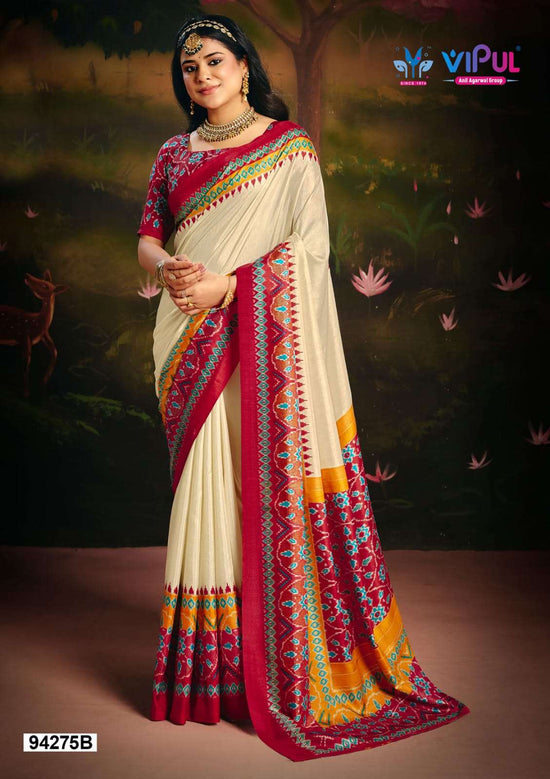 Vipul Fashion 94275 Colors Soft Silk Saree
