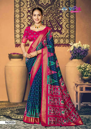Vipul Fashion 94293 Colors Soft Silk Patola Digital Printed Saree Wholesale Catalogue - Amrah Wholesale