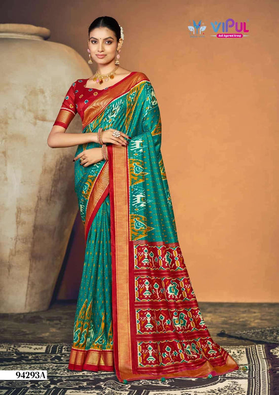 Vipul Fashion 94293 Colors Soft Silk Patola Digital Printed Saree Wholesale Catalogue - Amrah Wholesale