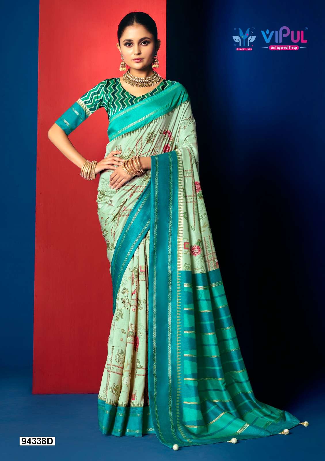 Vipul Fashion 94338 Colors Soft Silk Patola Saree Wholesale Catalogue - Amrah Wholesale