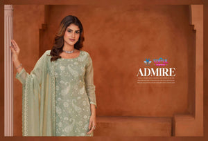 Vipul Fashion Admire Zarin Gold Tissue Designer Dress Material - Amrah Wholesale