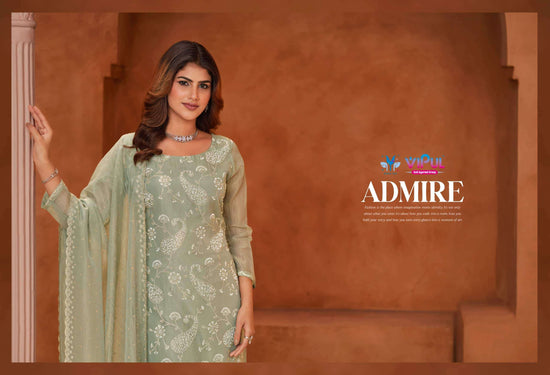 Vipul Fashion Admire Zarin Gold Tissue Designer Dress Material