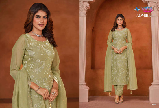 Vipul Fashion Admire Zarin Gold Tissue Designer Dress Material