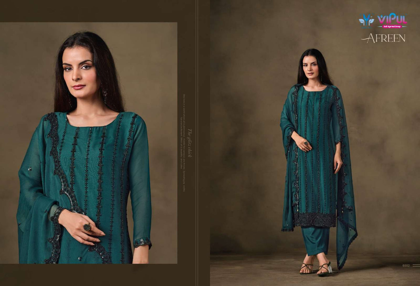 Vipul Fashion Afreen Crinkle Chiffon Dress Material