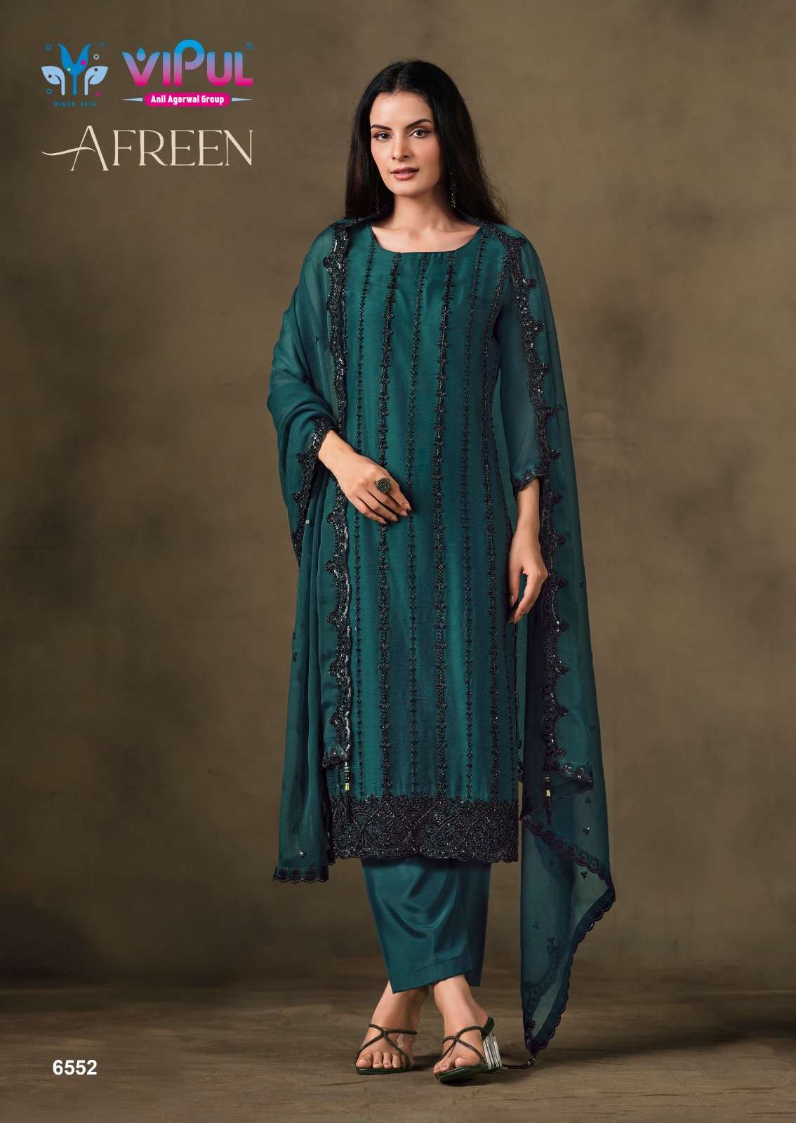 Vipul Fashion Afreen Crinkle Chiffon Dress Material