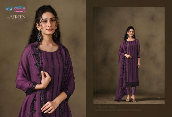 Vipul Fashion Afreen Crinkle Chiffon Dress Material