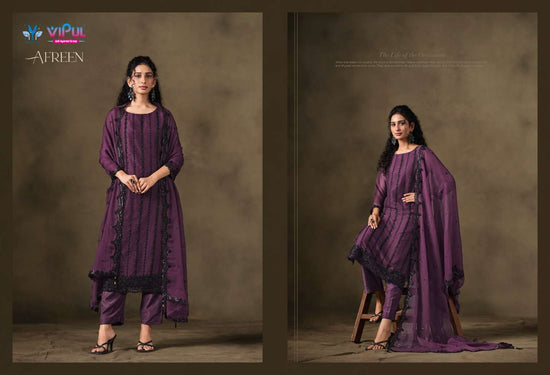 Vipul Fashion Afreen Crinkle Chiffon Dress Material