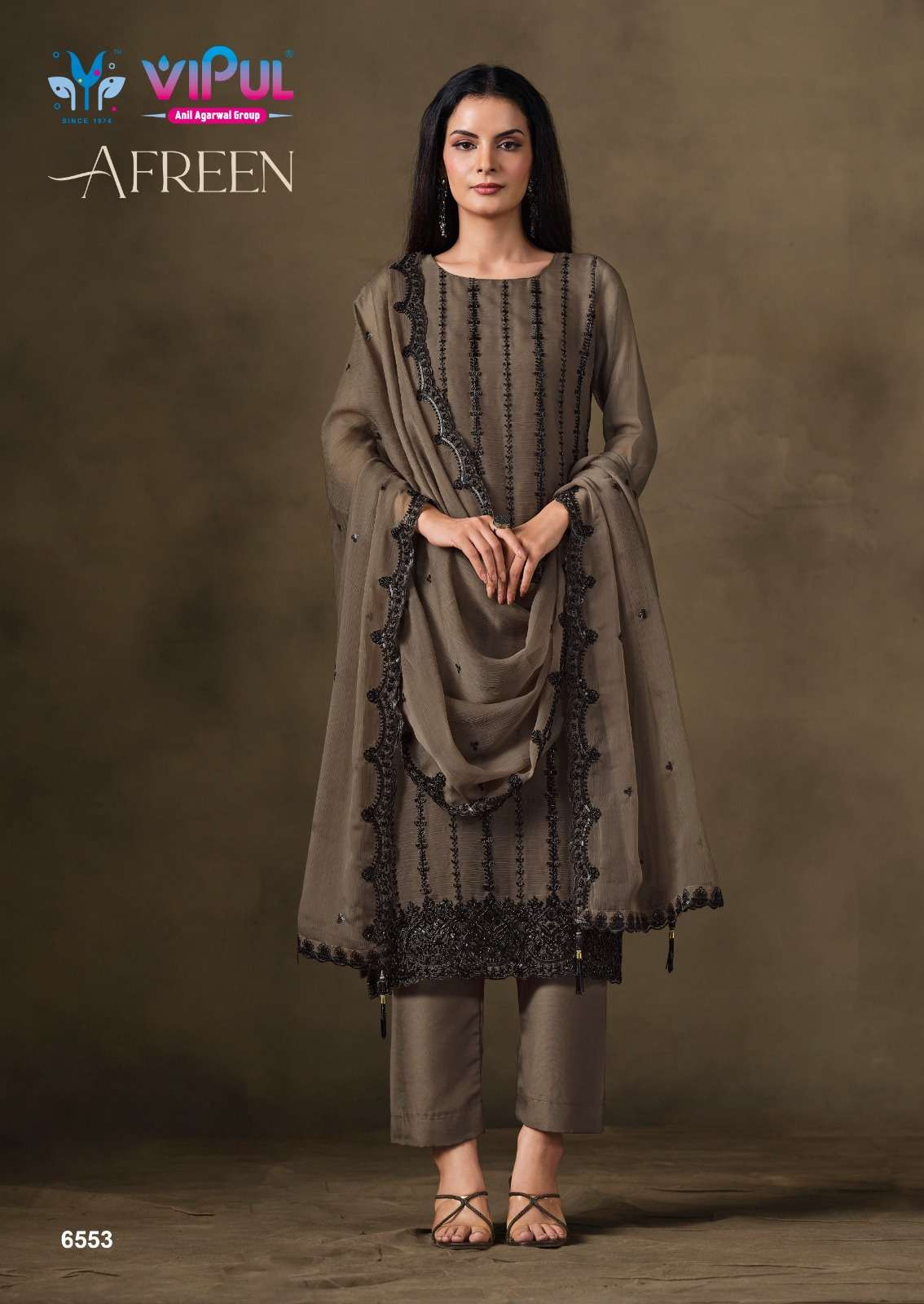 Vipul Fashion Afreen Crinkle Chiffon Dress Material
