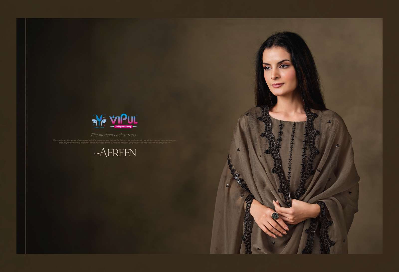 Vipul Fashion Afreen Crinkle Chiffon Dress Material