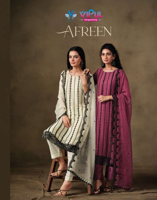 Vipul Fashion Afreen Crinkle Chiffon Dress Material