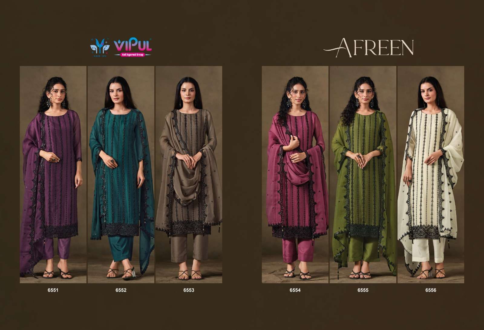 Vipul Fashion Afreen Crinkle Chiffon Dress Material