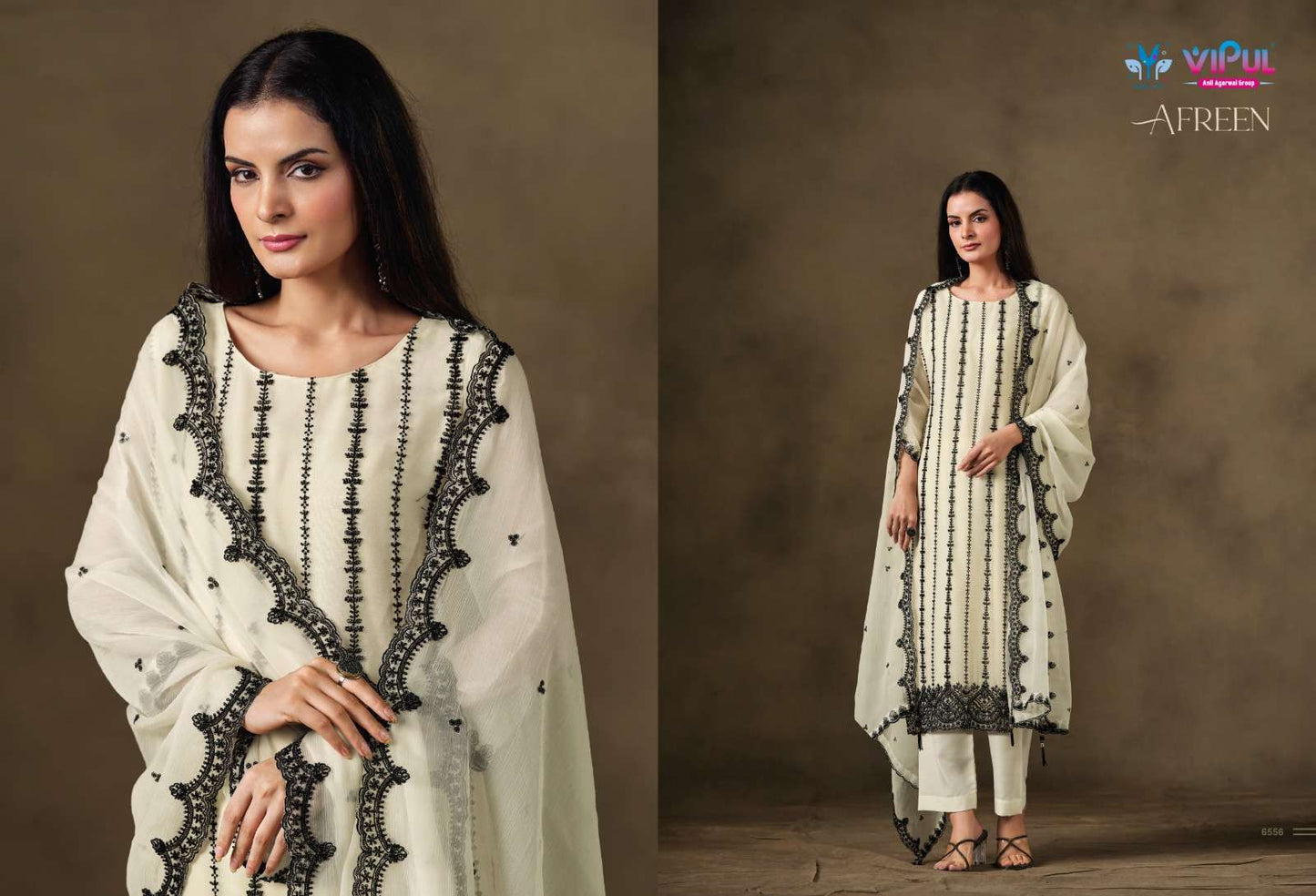 Vipul Fashion Afreen Crinkle Chiffon Dress Material