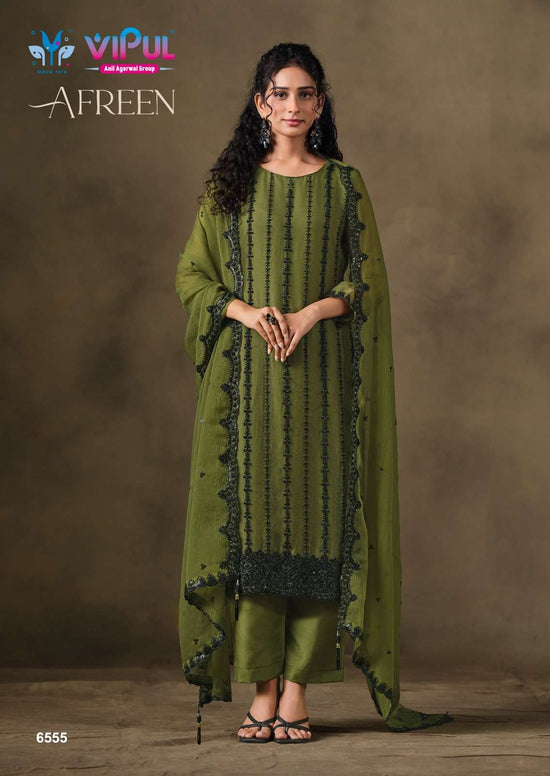 Vipul Fashion Afreen Crinkle Chiffon Dress Material