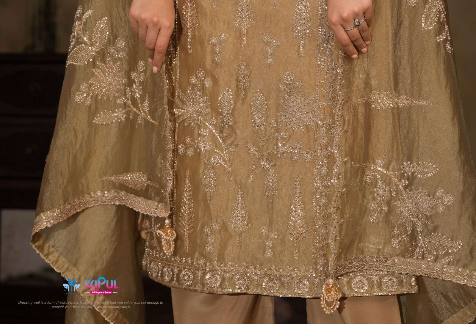 Vipul Fashion Ahanaa Organza Silk Dress Material