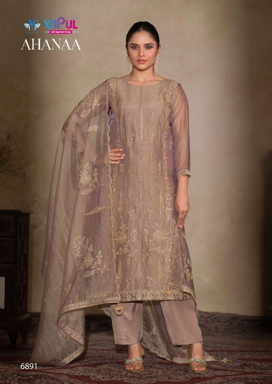 Vipul Fashion Ahanaa Organza Silk Dress Material