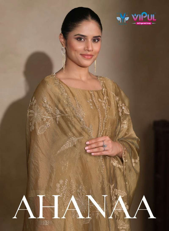 Vipul Fashion Ahanaa Organza Silk Dress Material