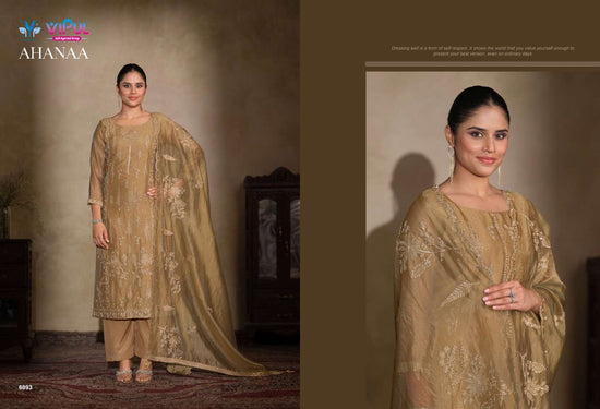Vipul Fashion Ahanaa Organza Silk Dress Material