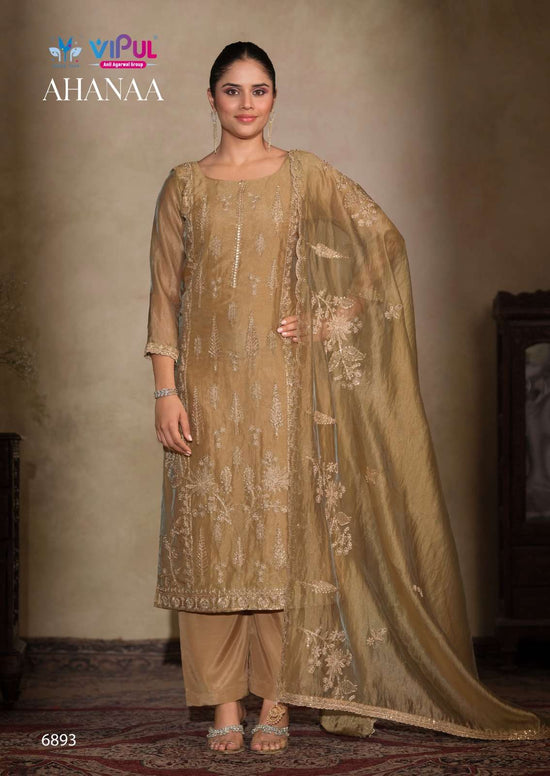 Vipul Fashion Ahanaa Organza Silk Dress Material