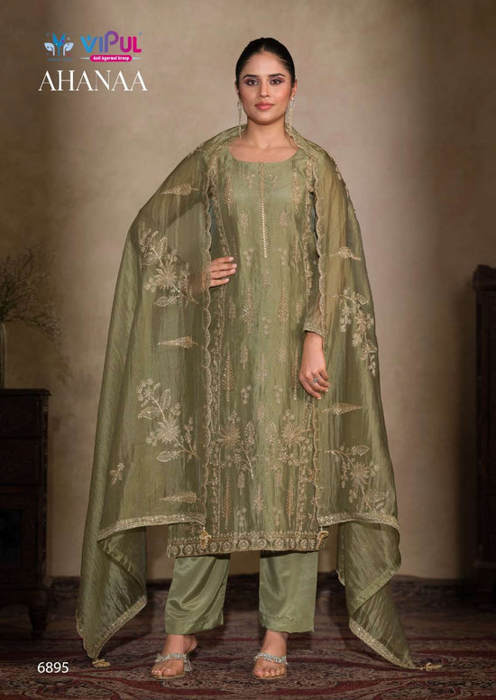 Vipul Fashion Ahanaa Organza Silk Dress Material