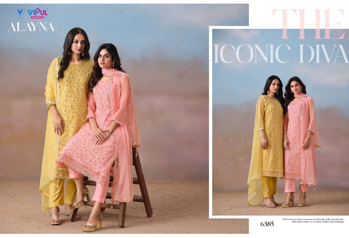Vipul Fashion Alayna Crinkle Chiffon Designer Unstitched Dress Material