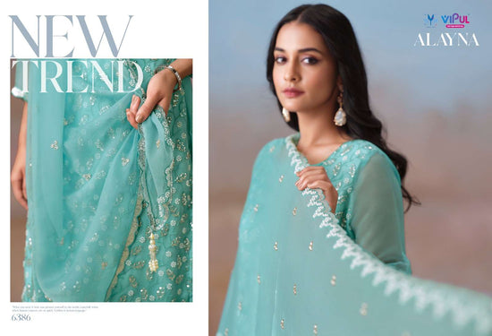Vipul Fashion Alayna Crinkle Chiffon Designer Unstitched Dress Material