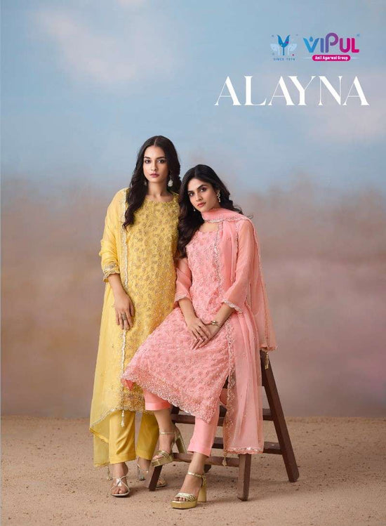 Vipul Fashion Alayna Crinkle Chiffon Designer Unstitched Dress Material