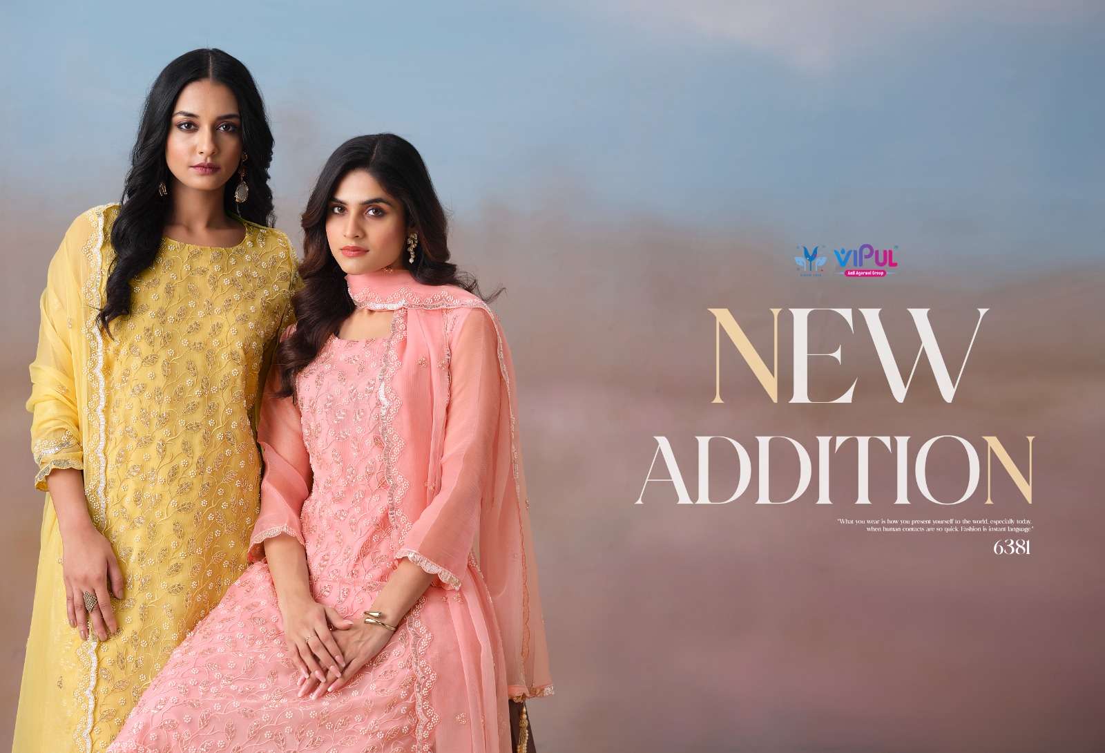 Vipul Fashion Alayna Crinkle Chiffon Designer Unstitched Dress Material