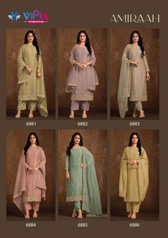 Vipul Fashion Amiraah Salsa Jari Dress Material - Amrah Wholesale