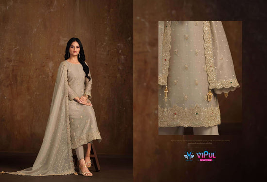 Vipul Fashion Amiraah Salsa Jari Dress Material - Amrah Wholesale