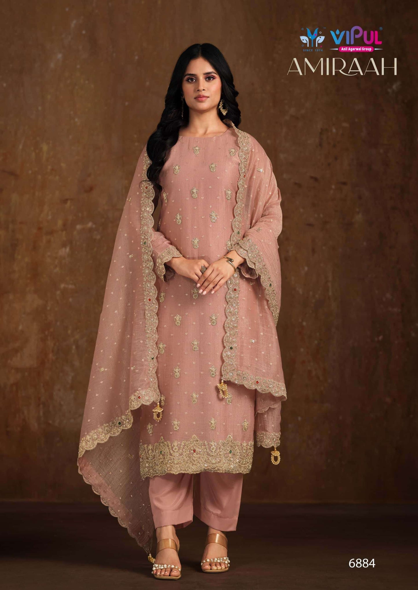 Vipul Fashion Amiraah Salsa Jari Dress Material