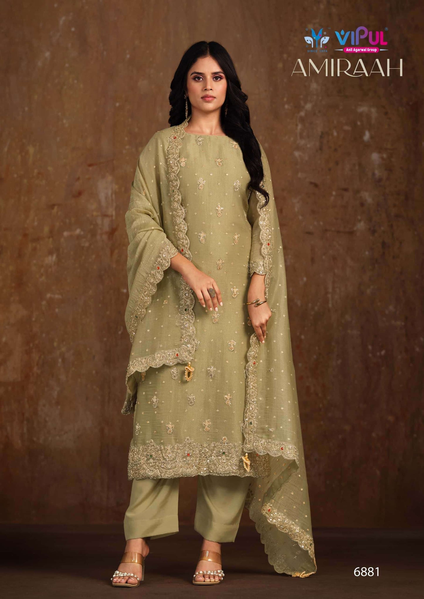 Vipul Fashion Amiraah Salsa Jari Dress Material