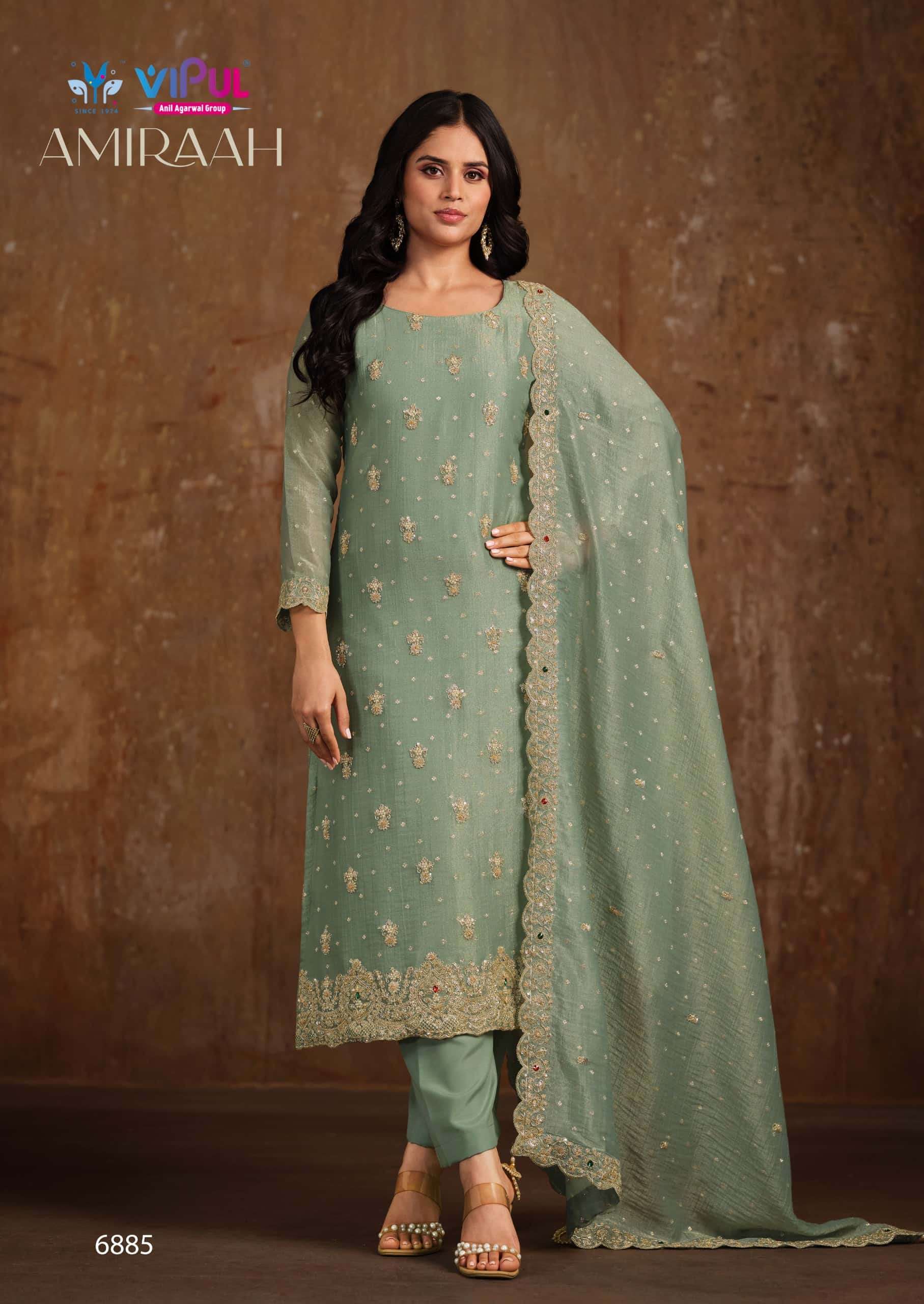 Vipul Fashion Amiraah Salsa Jari Dress Material