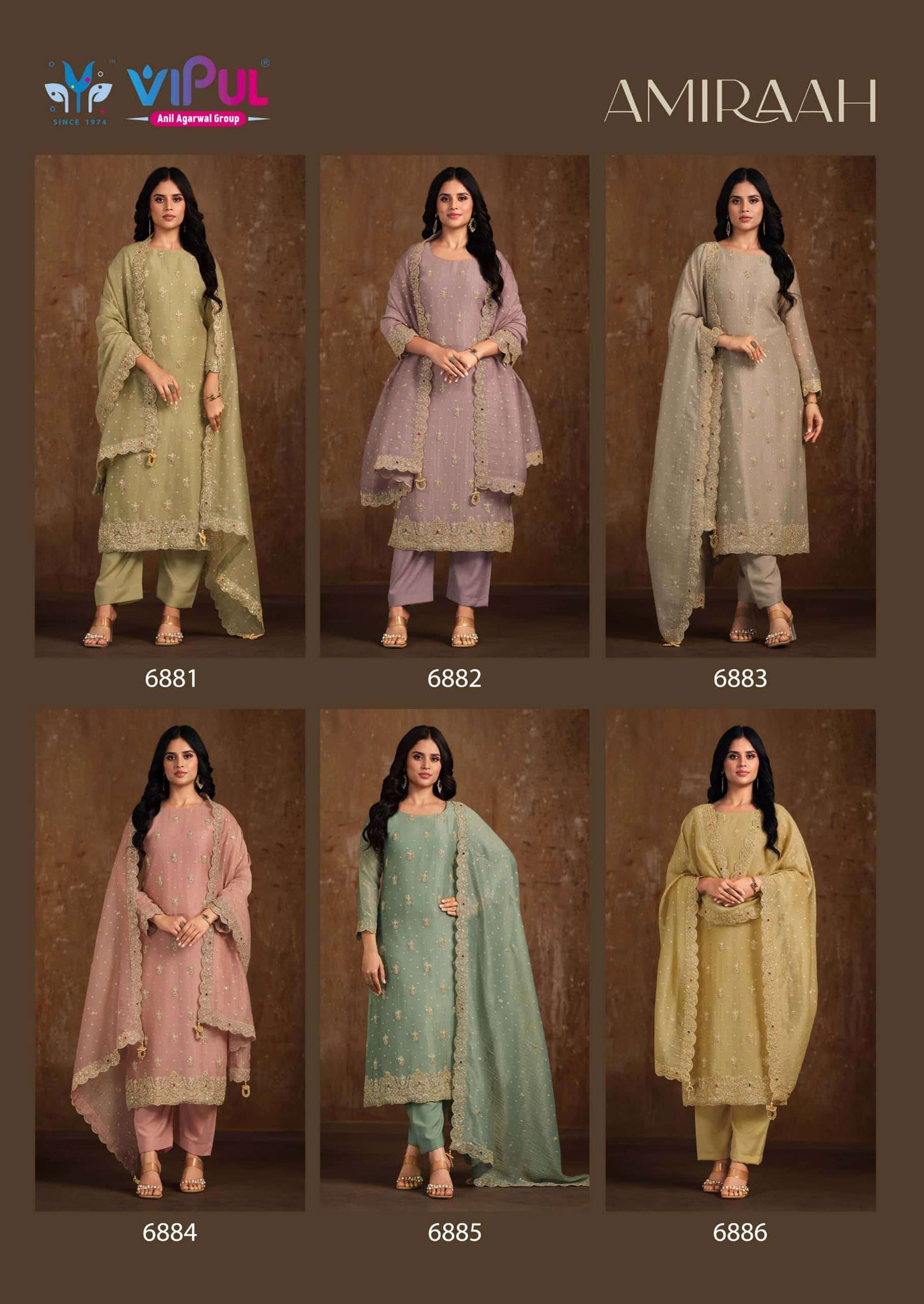 Vipul Fashion Amiraah Salsa Jari Dress Material