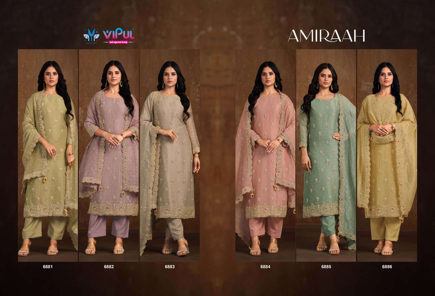 Vipul Fashion Amiraah Salsa Jari Dress Material