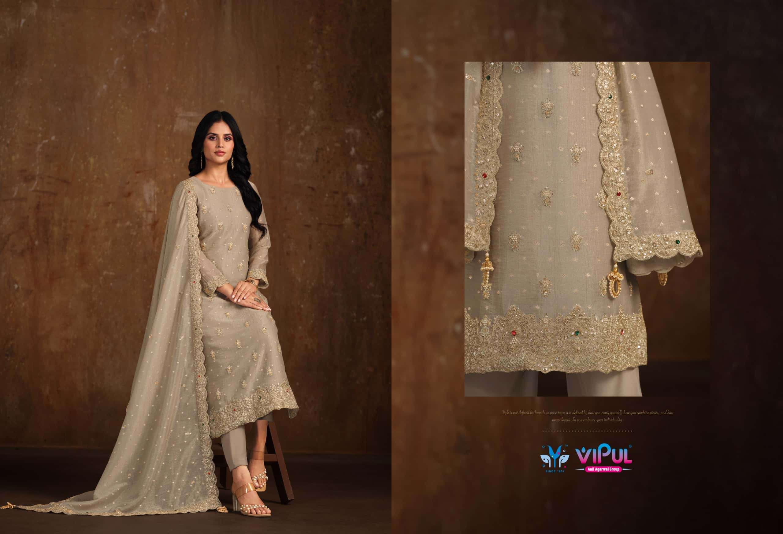 Vipul Fashion Amiraah Salsa Jari Dress Material