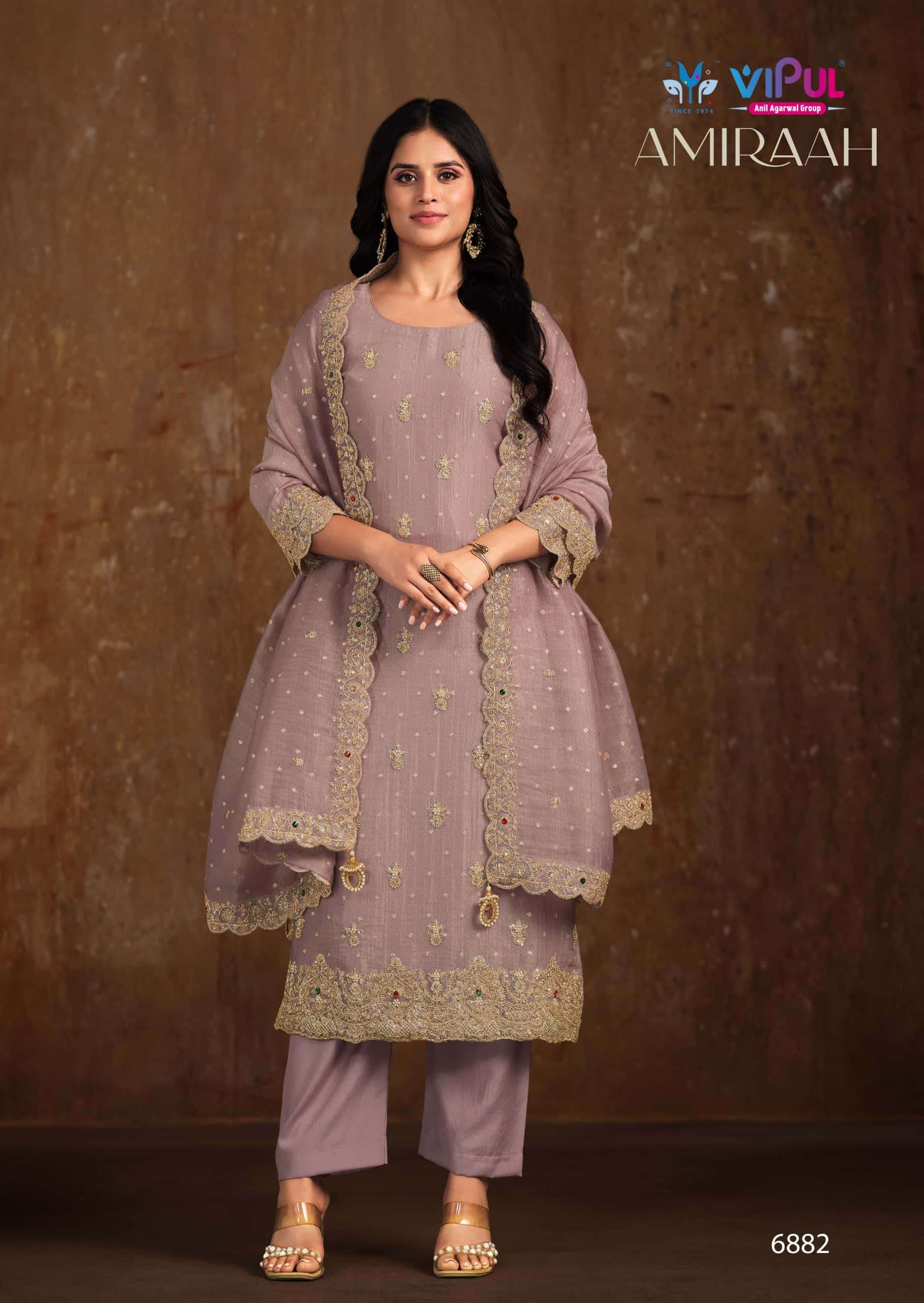 Vipul Fashion Amiraah Salsa Jari Dress Material