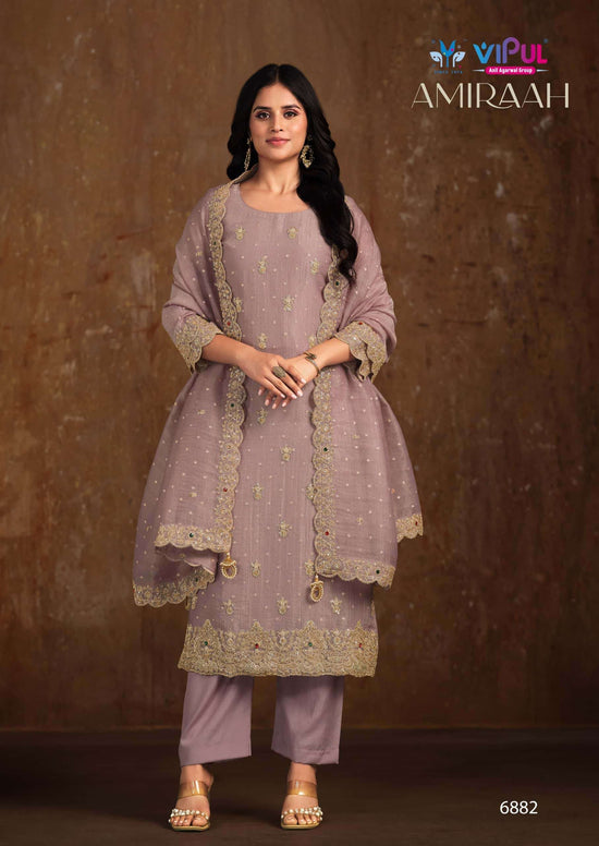 Vipul Fashion Amiraah Salsa Jari Dress Material