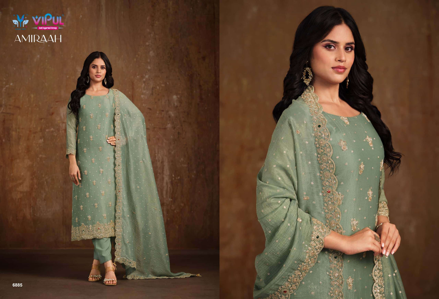 Vipul Fashion Amiraah Salsa Jari Dress Material
