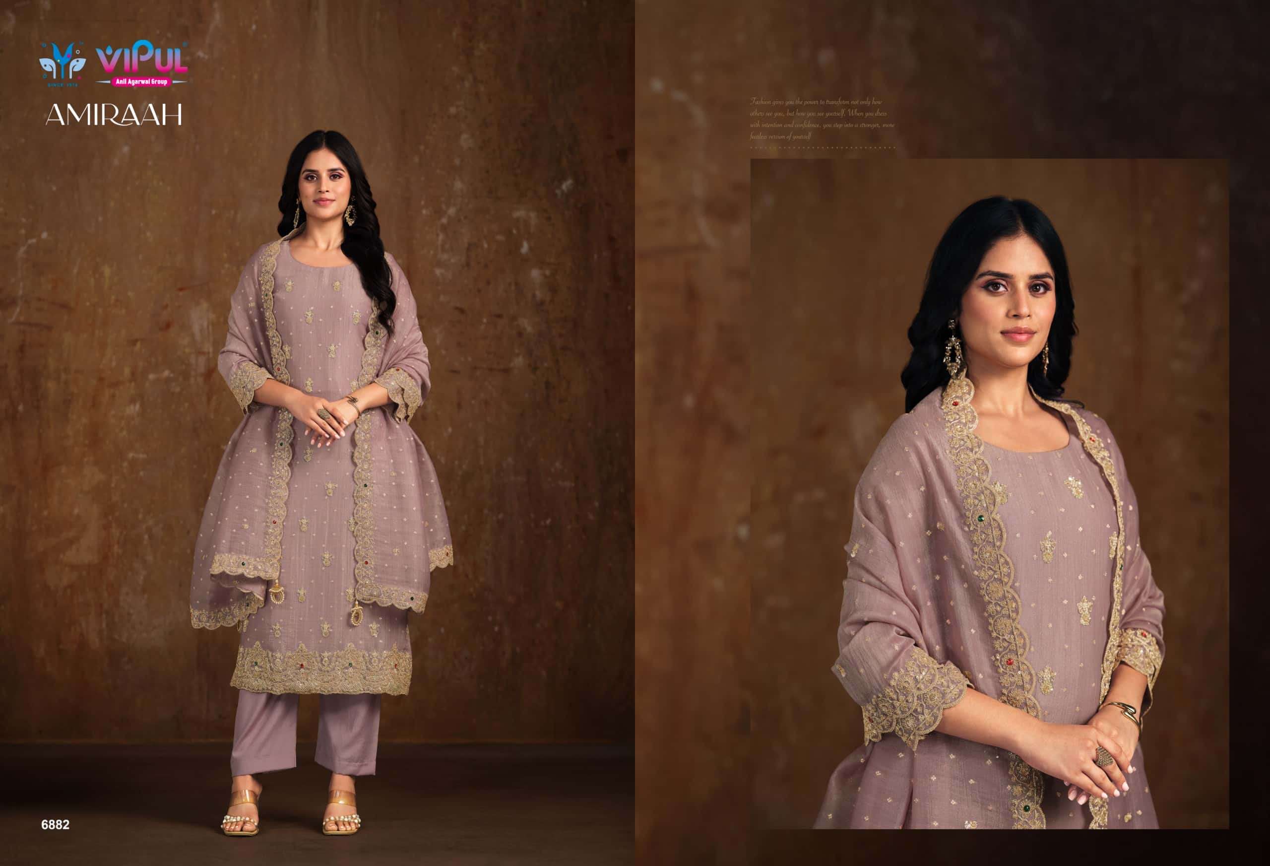 Vipul Fashion Amiraah Salsa Jari Dress Material