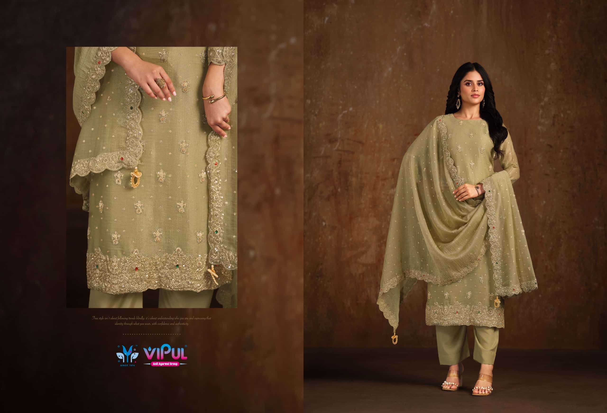 Vipul Fashion Amiraah Salsa Jari Dress Material