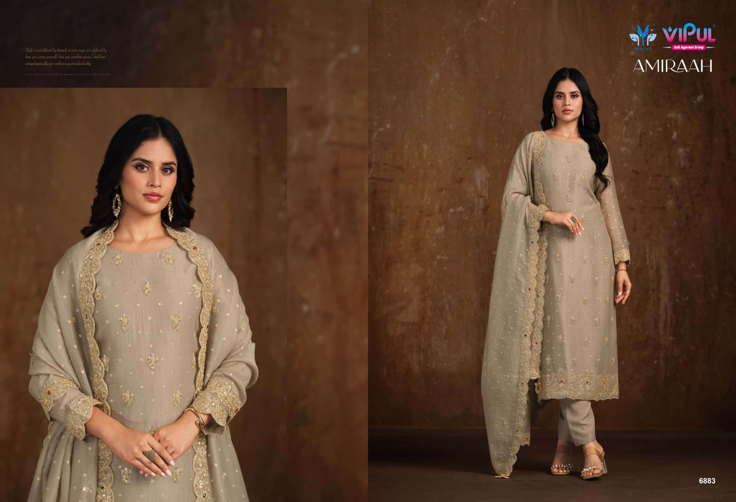 Vipul Fashion Amiraah Salsa Jari Dress Material
