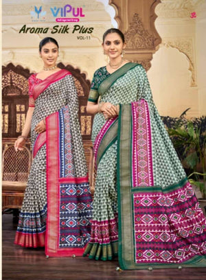 Vipul Fashion Aroma Silk Plus Vol 11 Soft Silk Saree