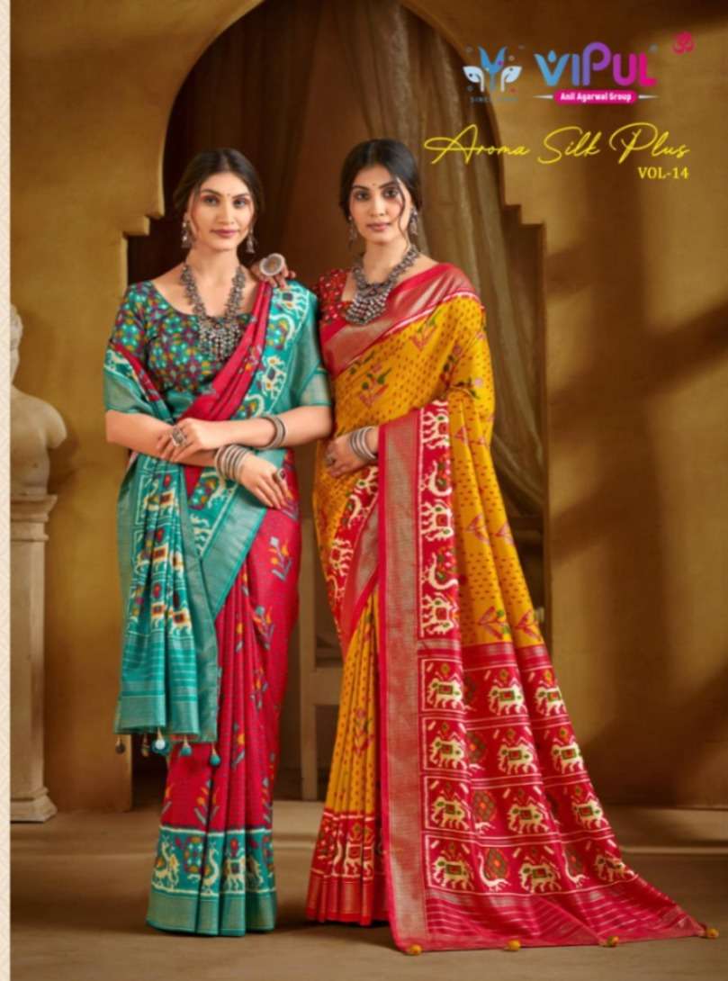 Vipul Fashion Aroma Silk Plus Vol 14 Soft Silk Saree