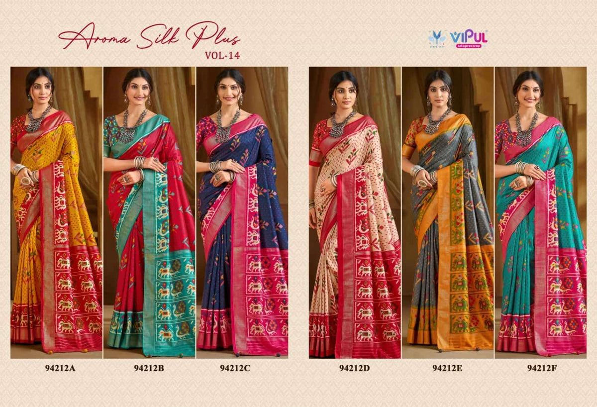 Vipul Fashion Aroma Silk Plus Vol 14 Soft Silk Saree
