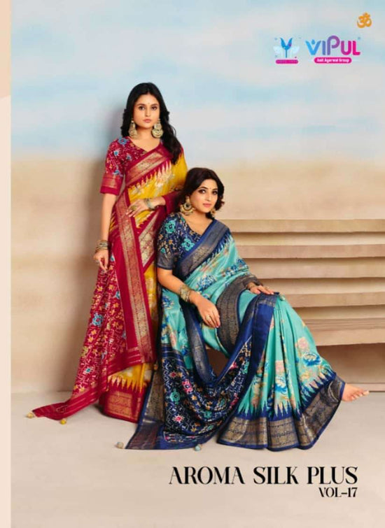 Vipul Fashion Aroma Silk Plus Vol 17 94329 Colors Soft Silk Saree
