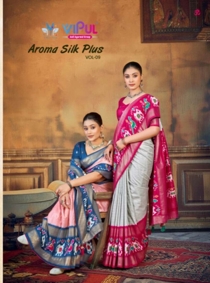 Vipul Fashion Aroma Silk Plus Vol 9 93150 Colors Soft Silk Saree