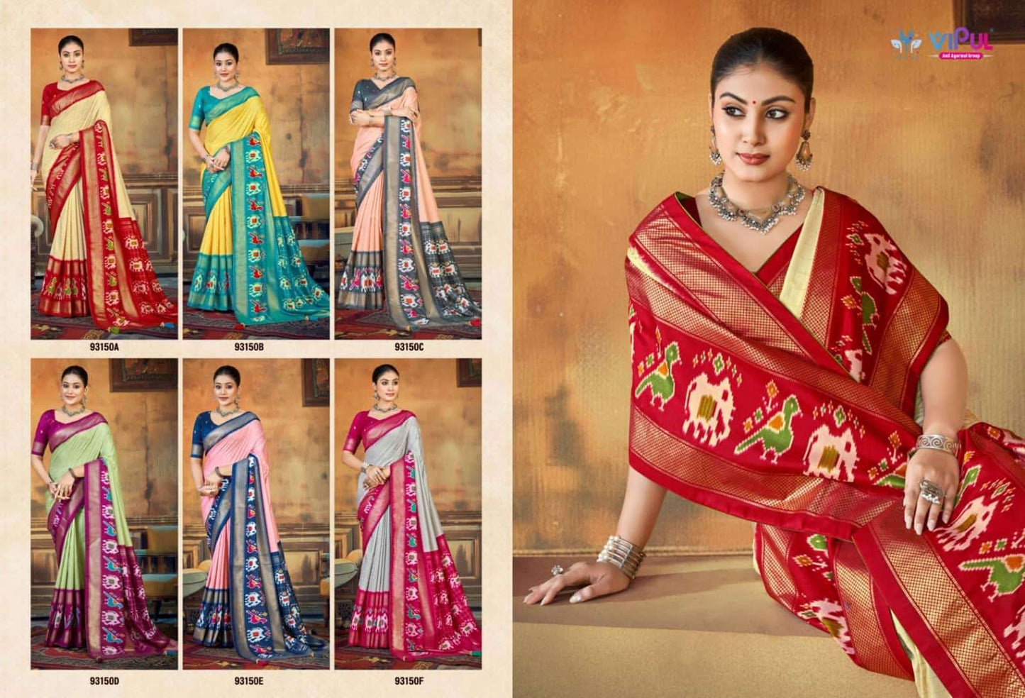 Vipul Fashion Aroma Silk Plus Vol 9 93150 Colors Soft Silk Saree